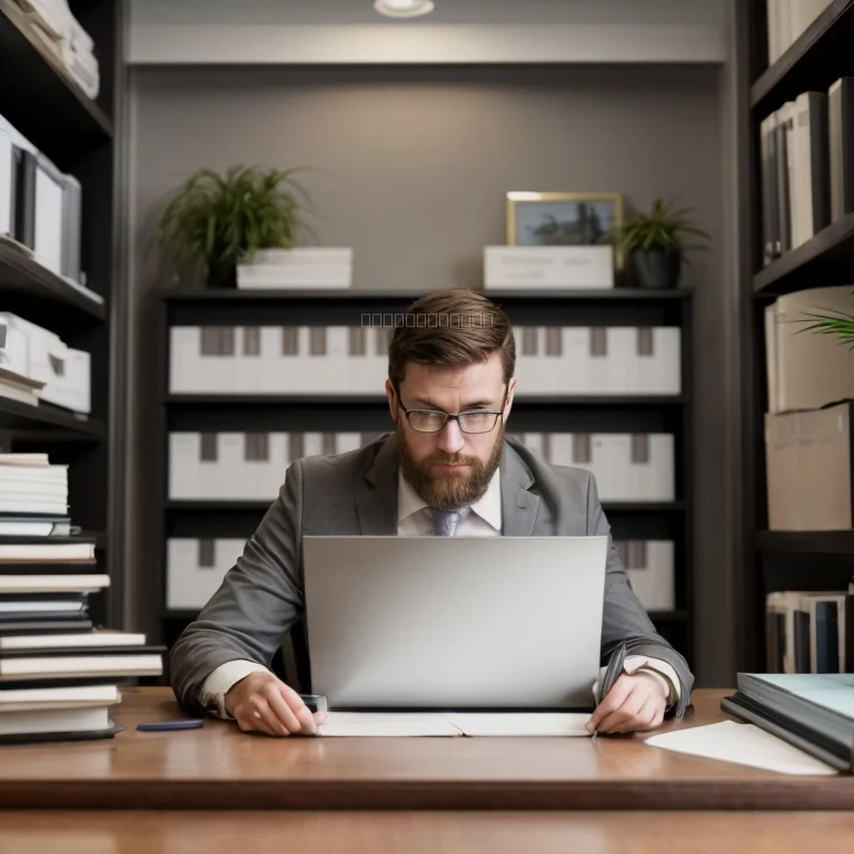 登記簿閲覧と契約書作成の様子
